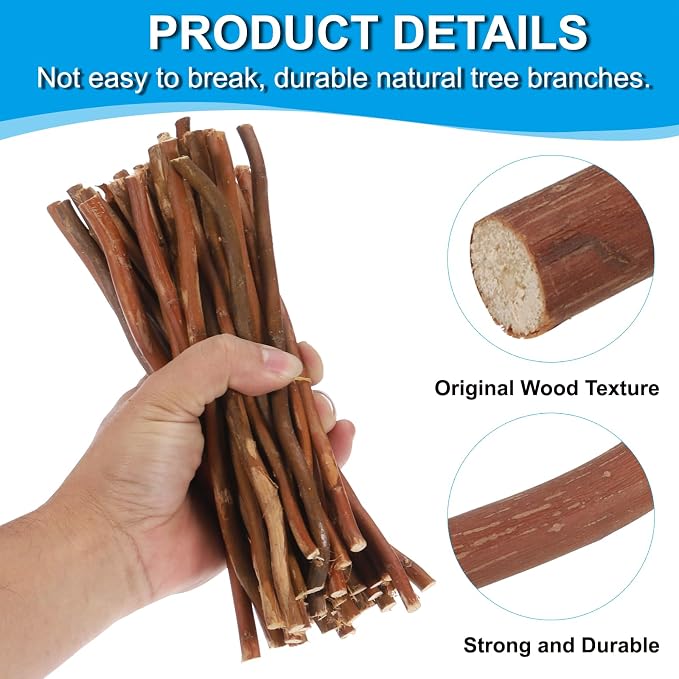 PATIKIL 60 Pcs / 50cm Wood Log Sticks, 0.2-0.5inch in Diameter Natural Driftwood - Image 3