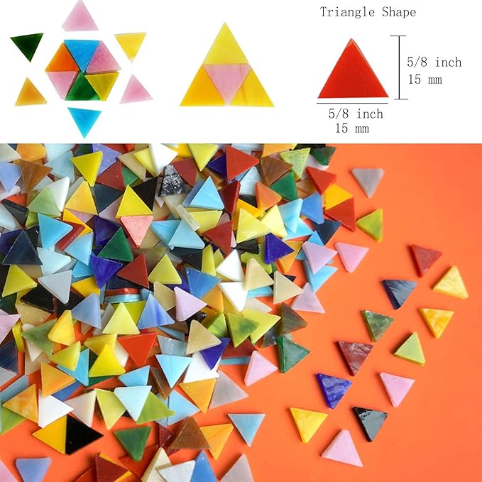 Lanyani 1050 Pieces Mixed Shapes Glass Mosaic Tiles - Image 5