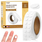 400 PCs 1mm Thin Double Sided Foam Dots 0.3" Adhesive Foam Tape by Unknown