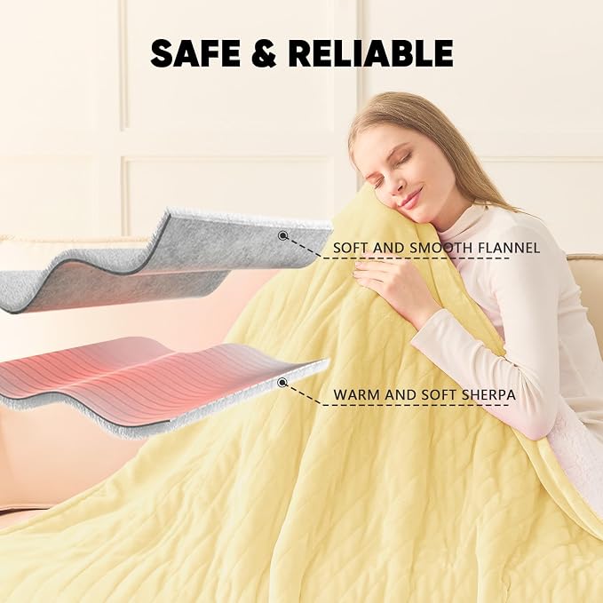 greenoak Heated Blanket Electric Throw 50"X60", Heating Blankets - Image 7