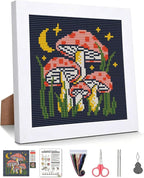 WUSARPLY Mushroom Stamped Cross Stitch Kits by WUSARPLY