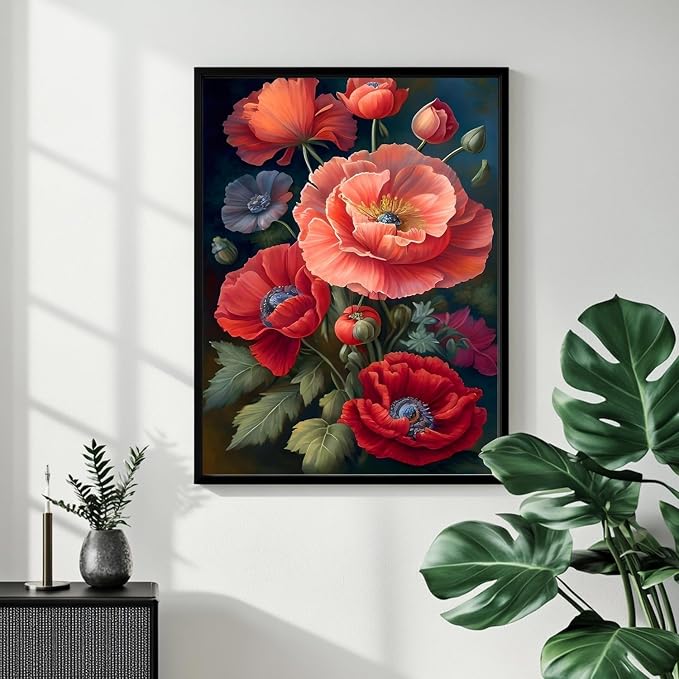 Paint by Numbers Kit for Adults, Poppy Paint by Numbers, Flowers Crafts for - Image 9