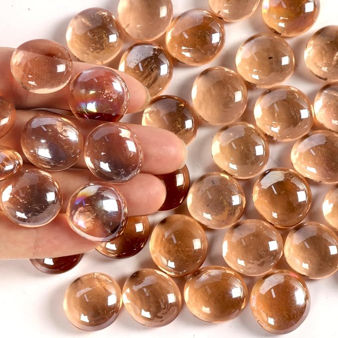 1 lbs Pink Glass Beads for Vases, About 100 Pcs Glass Pebbles Marbles for Vase - Image 6