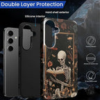 Case for Samsung Galaxy S26 Plus Case, Skeleton Reader Goth Floral Design- - Image 6