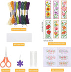 ORIGACH 6 Set Flowers Cross Stitch Bookmark Kit - Image 2