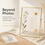 AceList Floating Picture Frame, 8x10 Gold Double Glass, Tabletop | Modern - Image 7