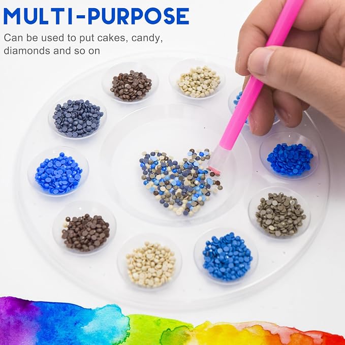 28Ps Clear Paint Tray Palettes Plastic - Image 3