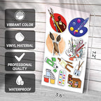 Cute Cartoon Art Supplies Vinyl Stickers Pack - Image 3