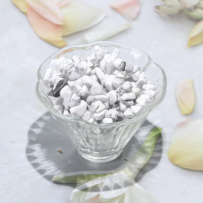 260pcs White Turquoise Crystal Beads Chips 5mm to 8mm Irregular Gemstone Beads - Image 4
