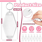 LOTMER 20/30/40/80 PCS Hotel Keychain Blank - Image 2