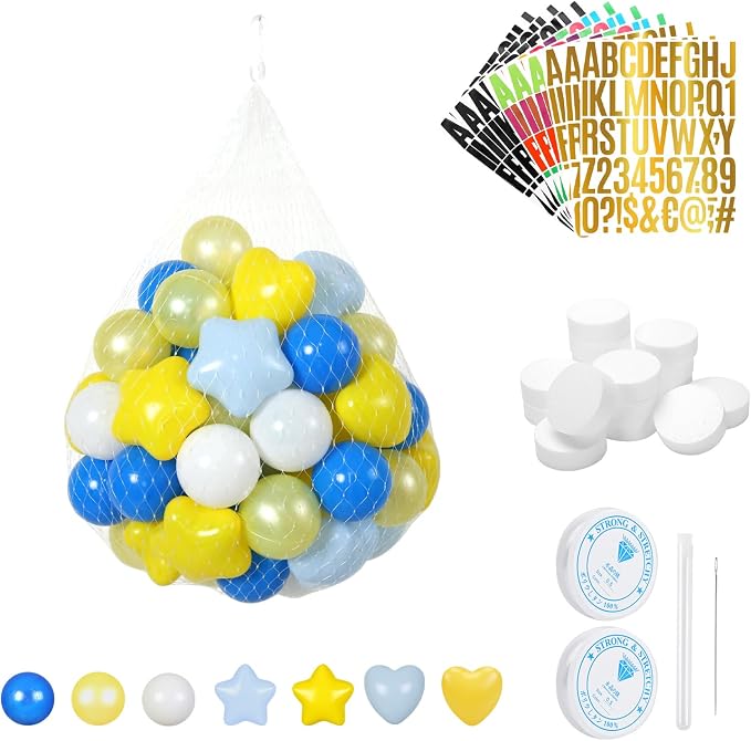 87 Pcs Friendship Lei Bracelet Birthday Banner Kit Necklace Garland - Image 7