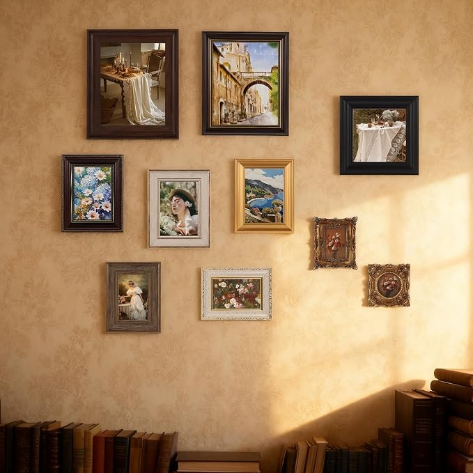 10 Pack Vintage Picture Frames for Wall or Tabletop Display Ornate Vintage - Image 5