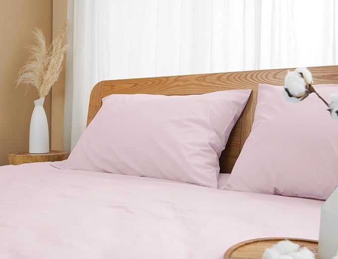 Pillow Cases, Standard Queen Size Cotton Percale Weave Pillowcases, Pre-Shrunk - Image 7