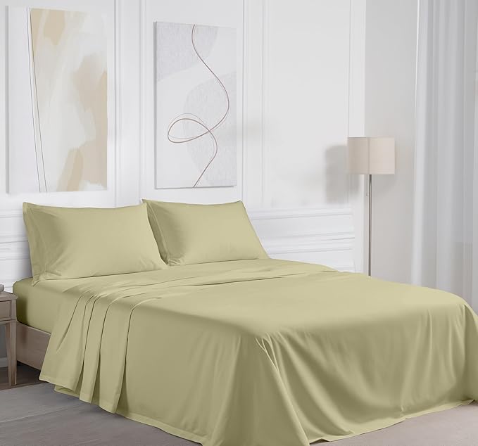 RUVANTI 100% Cotton Sheets – Twin Size Percale Bedding, Cooling & Breathable - Image 2