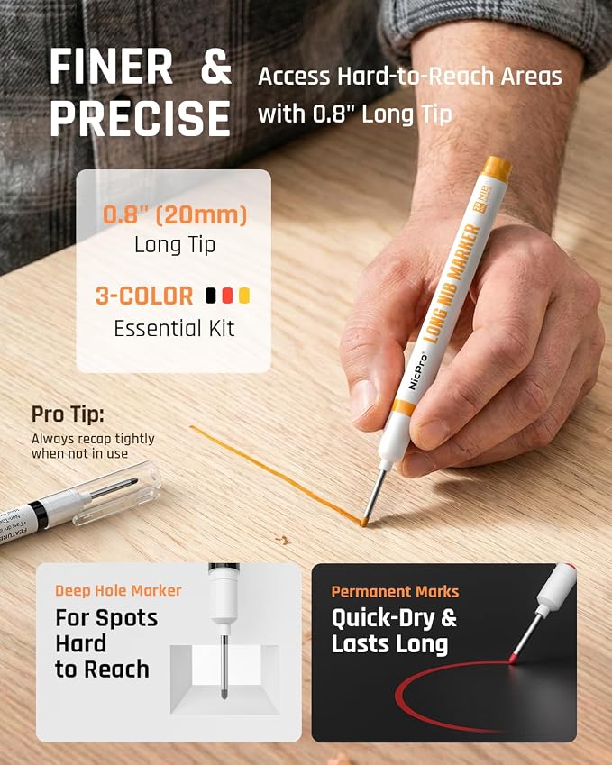 Nicpro 4 Pack Carpenter Pencils - Image 5