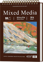 Mofuny Mixed Media Sketchbook 8.5 x 11, 50 Sheets - 110lb/180gsm Painting Paper by SketchBook