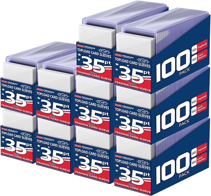 2000 Card Sleeves Top Loaders for Cards, 35pt 3"x4" | Fit 2.5" x 3.5" Trading by JohnBee