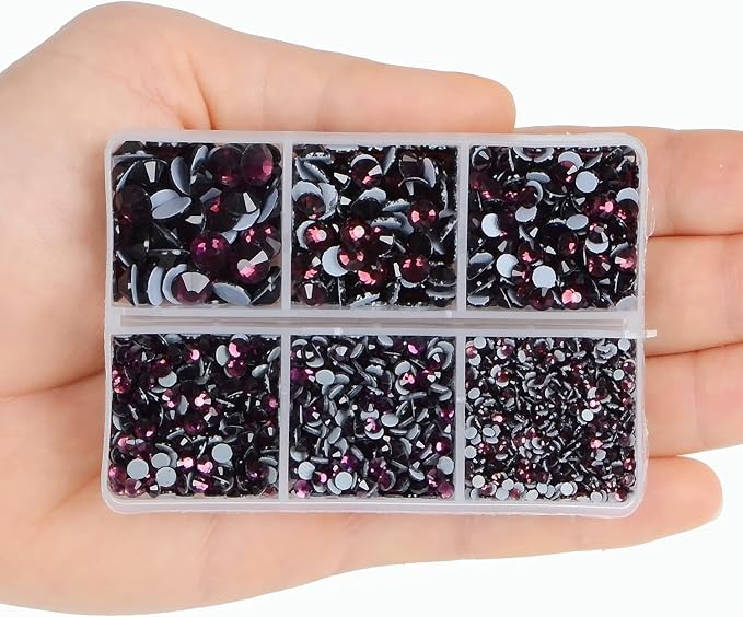 4000Pcs Mixed Size Hot Fix Round Crystals Gems Glass Stones Hotfix Flat Back - Image 6