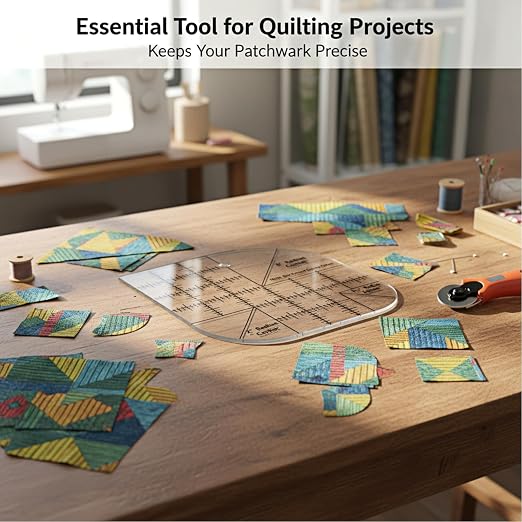 Curved Corner Cutter Quilting Ruler, Acrylic Patchwork Quilting Templates Tools - Image 4