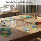 Curved Corner Cutter Quilting Ruler, Acrylic Patchwork Quilting Templates Tools - Image 4