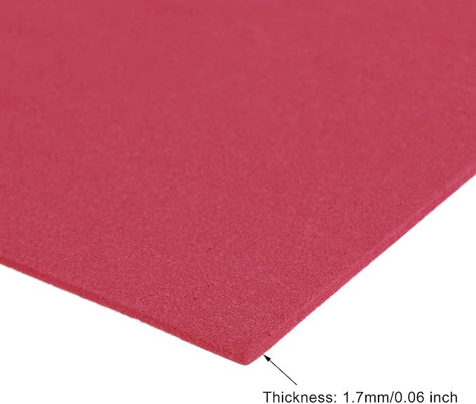 uxcell Dark Red EVA Foam Sheets 11 x 8 inch 1.7mm Thickness - Image 3