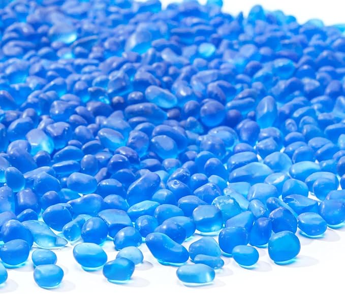 Keedolla 3 Lb Blue Fish Tank Rocks Gravel Aquarium Glass Pebbles Stones Marbles by Keedolla