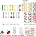 FREEBLOSS 6 Set Cross Stitch Bookmark Kit Stamped Cross Stitch Kit | Refreshing - Image 2