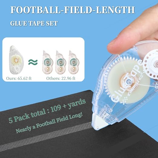 Upgrade 3X Longer Glue Tape, Photo-Safe Acid-Free Scrapbook Tape, Scrapbook and - Image 2