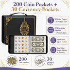 Coin Collection Book Holder for Collectors, 200 Pockets Collecting Album& 30 - Image 2