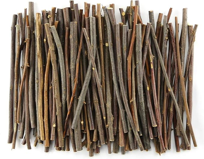 TKOnline 100Pcs Craft Sticks, 10cm 0.1-0.2 Inch in Diameter Wood Log Sticks by TKOnline
