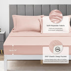 Love's cabin Full Comforter Set Pink, 7 Pieces Full Bed in a Bag, All Season - Image 4
