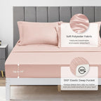 Love's cabin Twin Comforter Set Pink, 5 Pieces Twin Bed in a Bag, All Season - Image 4
