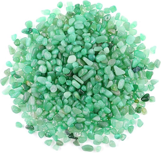 WAYBER Decorative Rock Stones, 2 Lbs/920g Irregular Green Crystal Pebbles by WAYBER
