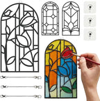 3-Pack DIY Suncatcher Blanks for Adults, Arch Acrylic Stained Glass Window Art by Unknown