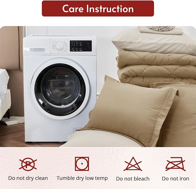 MUXHOMO 5 Pieces Twin Comforter Set, Reversible Bed in a Bag Twin Size - Image 9