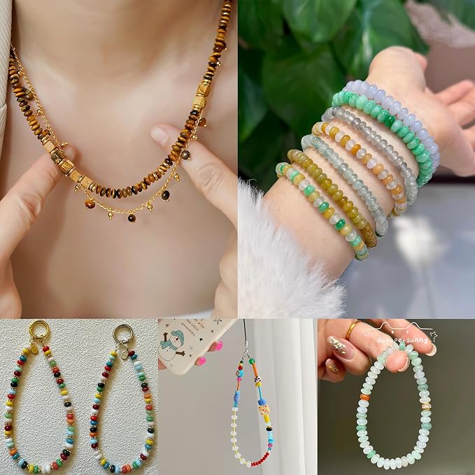 ICAI 4x6mm Natural Rondelle Beads – Loose Gemstone Spacers - Image 5