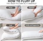 HUXMEYSON Body Pillow with Satin Pillowcase, Body Pillow - Image 6