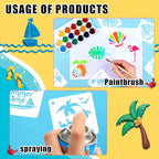 Augshy 56 Pack Summer Stencils for Painting, 3 Inch Beach Crafts Template | - Image 4