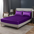 Homiest Purple Satin Fitted Sheet by Homiest