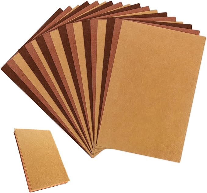Brown Felt Fabric, 18 Pieces Felt Sheets by Unknown