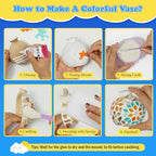 DIY Vase Mosaic Painting Kit, DIY Mosaic Arts and Craft Kits - Image 3