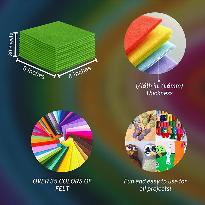 FabricLA Acrylic Felt Sheets for Crafts - Image 3