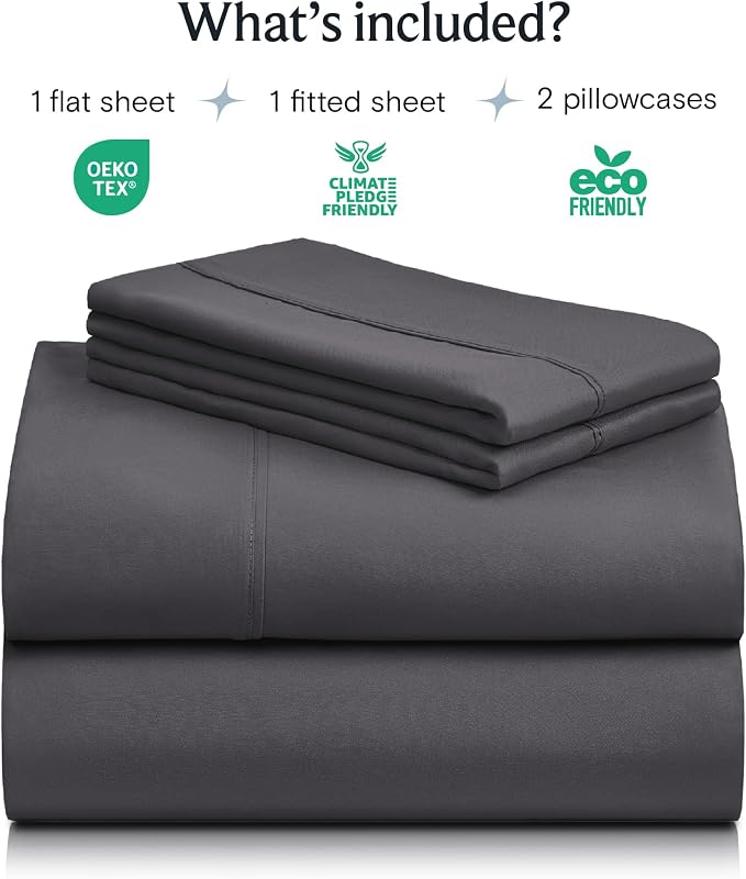 LuxClub 4 PC King Size Sheet Set Sheets Deep Pockets 18" Wrinkle Free Cooling - Image 2
