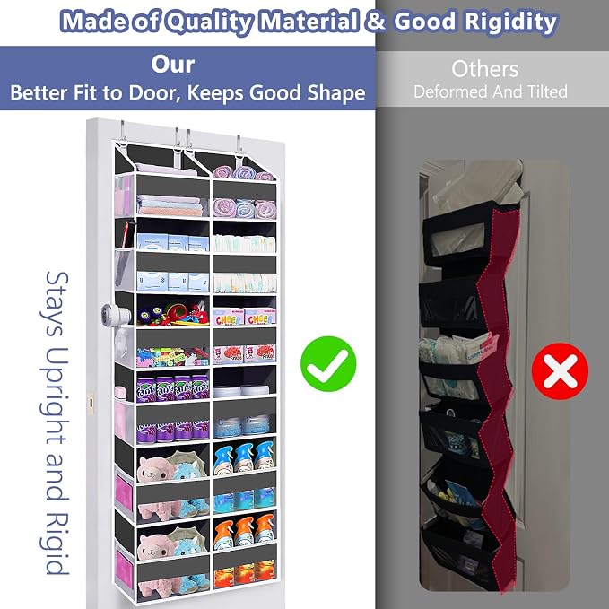 UVIAHOMI Heavy Duty Over The Door Organizer 6 Tiers, Extra Large Behind Door - Image 3