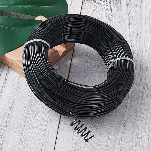 Fashewelry 328 Feet 15 Gauge Aluminum Wire Black Bendable Metal Craft Wire - Image 6
