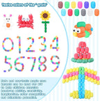Junkin 1000 Pcs Magic Noodles Foam Crafts Puffs Corn Super Crafts Arts Kit Bulk - Image 2