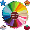 40 Pcs Felt Fabric Sheets 6 x 6 Inches Assorted Colors Felt Sheets by Unknown