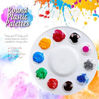 FANDAMEI Round Paint Palettes Plastic Paint Tray Palettes, Paint Pallets - Image 3