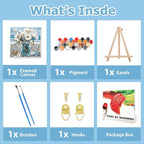 hkejoi Flowers Paint by Numbers Kit - Image 4
