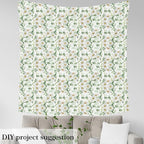 Boho Daisy Fabric by The Yard, Watercolor White Floral Soft Flannel Polyester - Image 4
